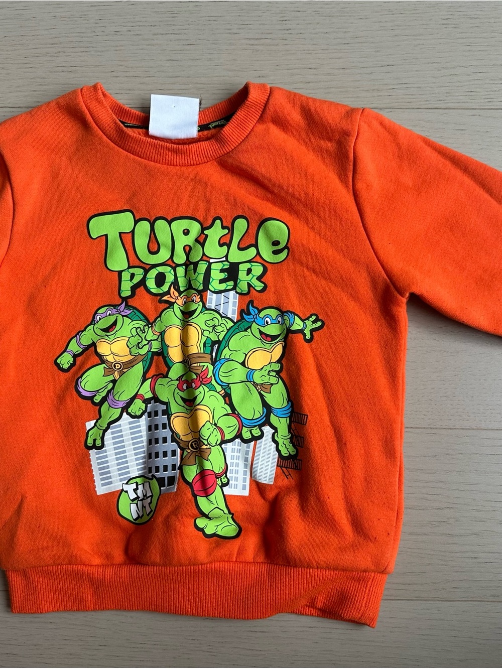 Orange 'ninja Turtle Power' Kids Sweatshirt